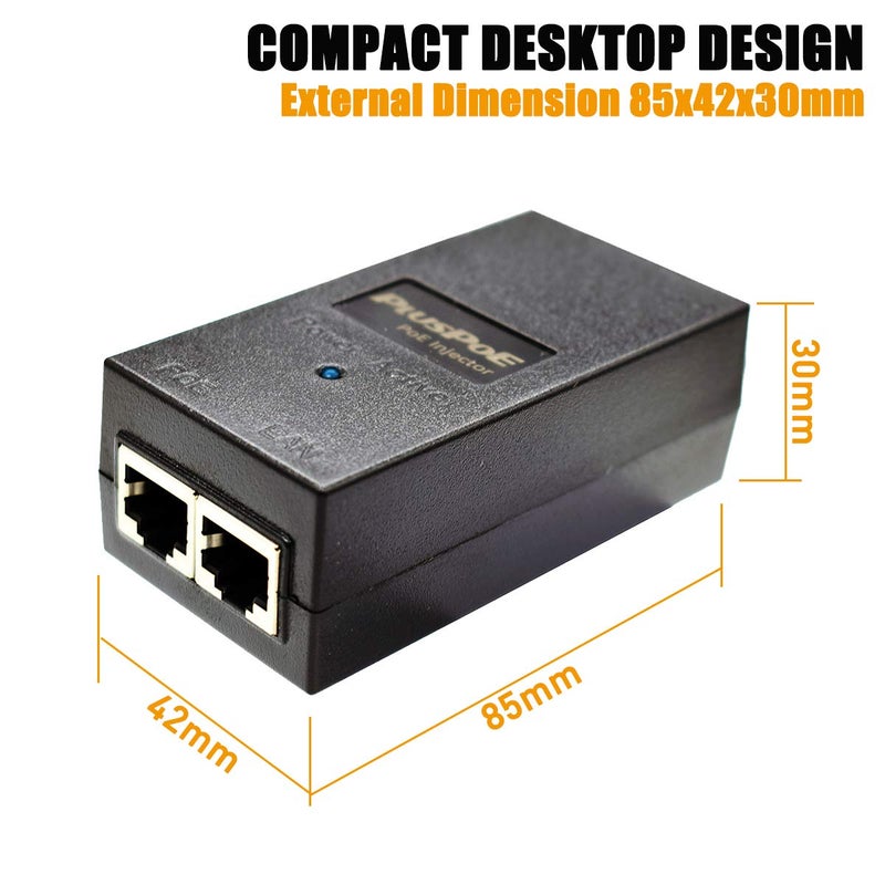 PLUSPOE 24volt Passive PoE Injector 24W Power Over Ethernet for 24v PoE Devices Compatible with Ubiquiti POE-25-5W, POE-24-12W and POE-24-24W - Image 4